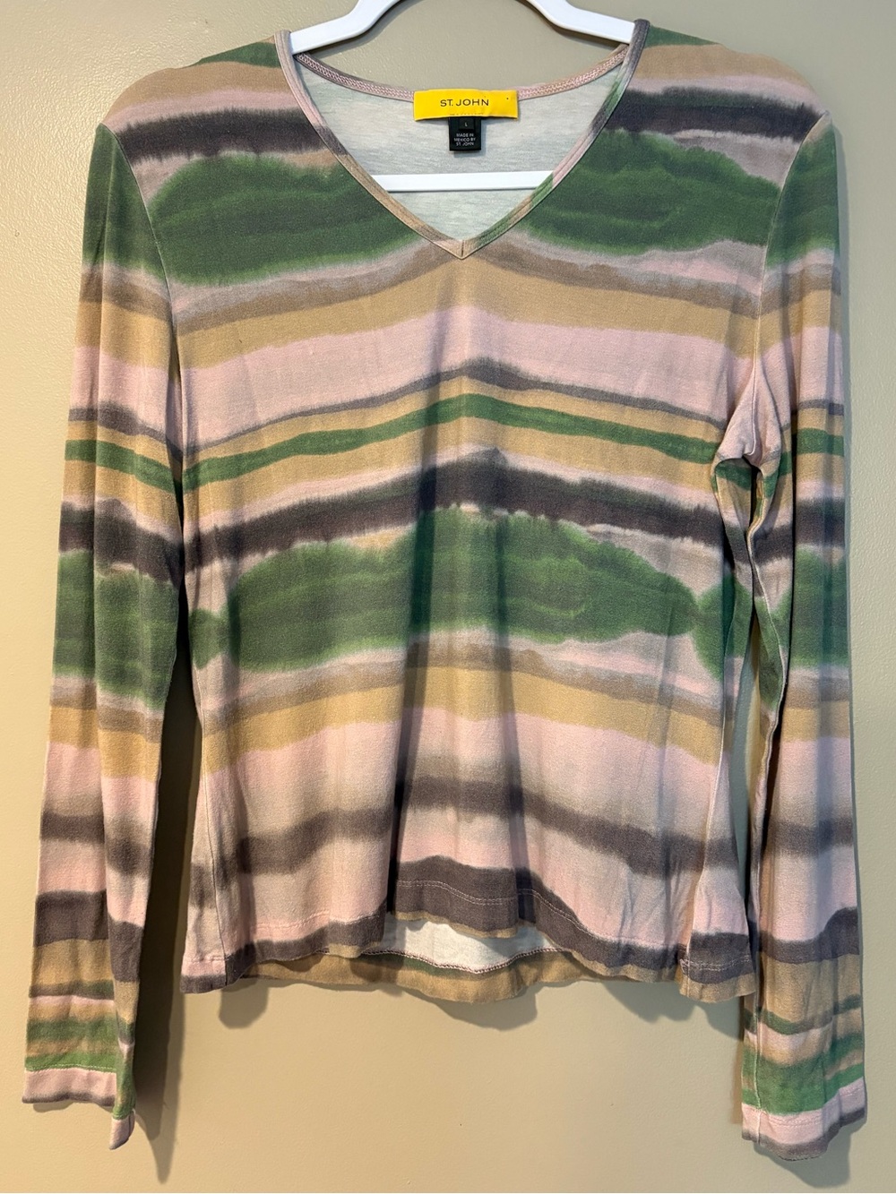 st.john fitted 2000s romcom striped 90s stretchy long sleeve tee y2k
